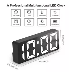 Multifunctional Clock & Big Snooze Function&Easy Buttons Operation: This is a smart desk clock and it has temperature...