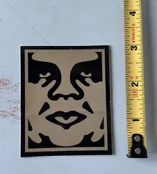 Shepard FaireyObey GiantRare back, Gold background of the iconoc ‘ICON’ Sticker of Andre the Giant from Shepard...