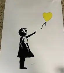 Banksy - Girl With Balloon (yellow)