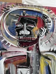 JEAN MICHEL BASQUIAT ORIGINAL UNTITLED SIGNED PAINTING. Untitled, bought from an estate auction from the estate of the...