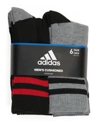 BLACK / GRAY / Red or Black Stripes / Adidas Logo. Full cushioned footbed for maximum comfort. Cushioned in the foot...