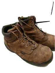 Red Wing Boots Sz 10.5. Steel toes. Still have wear. Please notice heel hole..doesnt affect walking, work etc. Arch...