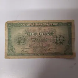 billets de 10 francs Belgique 1943.