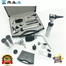 NEW ENT (Ear,Nose &Throat) Diagnostic,Otoscope,Ophthalmoscope set W/Zipper Case. 1 Bent Arm Illuminator. 1 Head Lens...