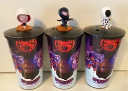 2023 Theater Exclusive. Cup Topper Set. Three character cup toppers. Three 44 oz. Spider-Man: Across the Spider-Verse....