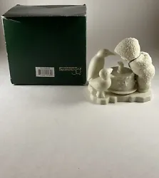 Department 56 Snowbabies Make A Wish Child Blowing Out Candle Penguin Bird Cake. Pre-owned, in good condition and no...