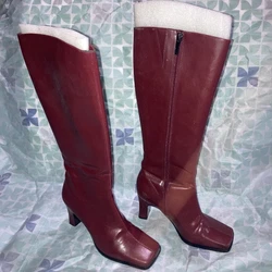 Aldo Red/ Burgundy Boots 3” Heels. Vintage. Good condition