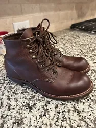 Red Wing Blacksmiths size 8D Copper Rough and Tough 3343. Leather is very soft and dark with a red tint. They are in...