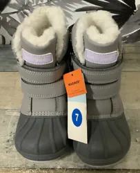 ⚡️Cat & Jack Toddler Winter Snow Boots Denver Waterproof Gray (Size 7).