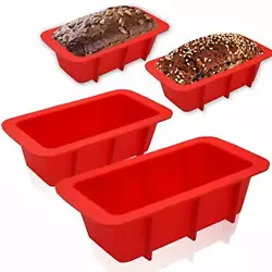 【100% FOOD GRADE SILICONE ,BPA FREE】Walfos silicone bread and loaf pans are made of professional quality food-grade...