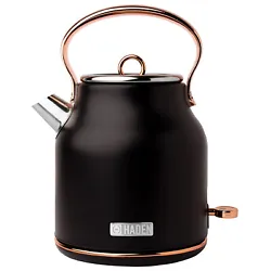 Gorgeous black and copper stainless steel electric tea and water kettle. LED indication light alerts you instantly when...