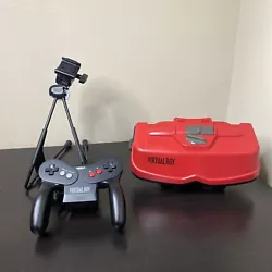 Official Nintendo Virtual Boy [VUE-001] System Console Working Missing Parts!. Piece of stand is broken as shown in...