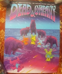 Dead and Company Concert Tour Poster 6/5/23 Star Lake Burgettstown PA.  Bought at the show!  Will be shipped in mailing...