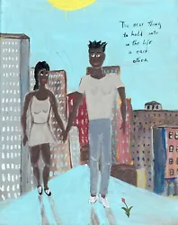 Oil on canvas with writing. Signed on backside 