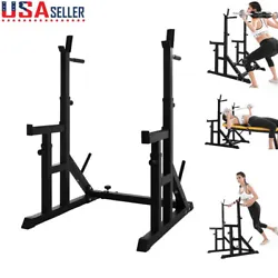 Note: Dumbbell stools and dumbbells are not included! Product only includes dumbbell rack! Adjustable Squat Rack Stands...