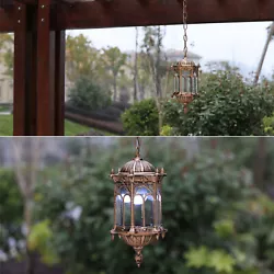 Specification: Type: Waterproof Outdoor Hanging Lights Material: Glass Lampshade, Aluminium Light Source: E27 Bulb( not...