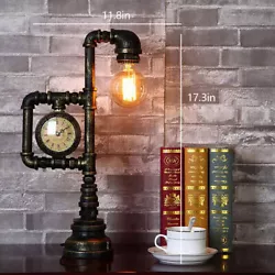 New Steampunk Industrial Water Pipe Reading Table Lamp Bedside Desk Light Decor. Table Lamp Apply: Reading, Bedroom,...