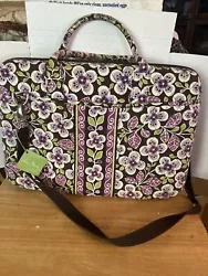 This is a really beautiful Vera Bradley hard case large laptop portfolio case in the pattern Plum Petals. It is padded...