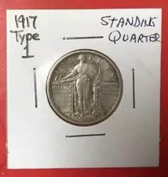1917 Type I US Standing LIBERTY SILVER Quarter! Choice XF! Very Nice!