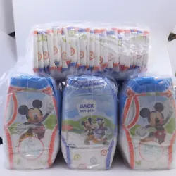 26 diapers per sleeve for a total of 104 diapers.