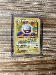 Pokemon Electrode Base Set 2 Card 25/130 NM Never Played. Sleeved and Topladed Ships Fast with USPS