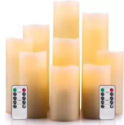 Batteries are NOT included with this product. They are perfect for places like bookshelves and bedrooms. These candles...