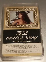 Ancien Jeu De 32 Cartes Sexy, Piquet-Belote, Ducale France ⛔🔞.  Ancien jeu de 32 cartes érotiques, sous étui...