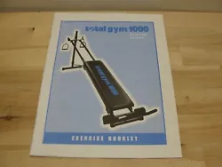 This is a Total Gym 1000 exercise booklet showing exercise routines. It is in excellent condition.