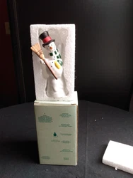 Retired Partylite hand painted white bisque porcelain snowman candle snuffer, Model # P7005. Made in China. We try to...
