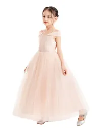 The elegant bodice features is made of sparkling sequin with satin lining. Zipper closure on the back. The tulle skirt...