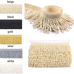 Type:Fringe Tessel. Used:DIY crafts. Color:Gold,Beige,Black,Dark Silver,White. Material:100% polyester.