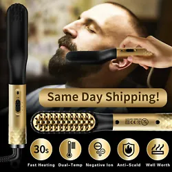 Descriptions: 【Fast, Long-lasting Results】 【Multifunctional Beard Straightener】 【110-240 Voltage 】 【Two...