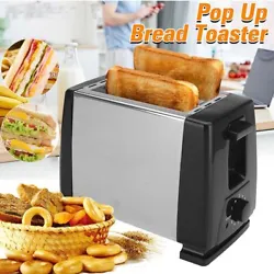 Suitable for various types of bread such as whole wheat bread, white bread, frozen waffles, etc. Two-slot toaster,...