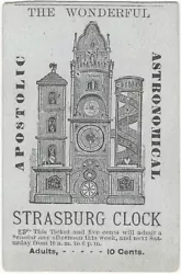 Strasburg Astronomical Clock 19th Century Admission Ticket for Scholars. About 2.5”x4”. Minor soil, light wear.