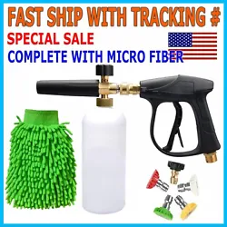Type: Car Foam Lance Gun. - Complete Foam Sprayer Kit with Microfiber Glove. - Car, Motorcycle Washing, floors,Windows...