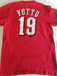 Vintage Cincinnati Reds T-Shirt Joey Votto Jersey Mens Large MLB Baseball Shirt Excellent Condition