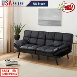 This futon showcases a clean silhouette to the fullest, making it perfect for adding a modern flair to any living...