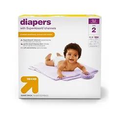 Feel at ease knowing up & up diapers have a gentle-touch dryness liner that is clinically proven gentle and...