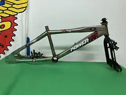 POWERLITE INDUSTRIES BMX FREESTYLE FRAMESET. Typical rust in the corners that should clean up nicely, one small ding on...