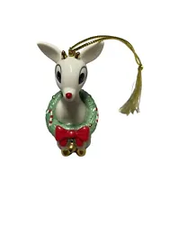 LENOX Rudolph Red Nosed Reindeer Christmas Spirit Tree Ornament Wreath No Box