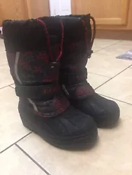 LL Bean Kids Winter Snow Boots Lined Toddler Size 10 Black Red Excellent condition!! Worn for 1 season . Worn about 5...