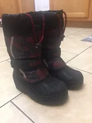LL Bean Kids Winter Snow Boots Lined Toddler Size 10 Black Red Excellent condition!! Worn for 1 season . Worn about 5...