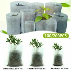 Type: Seedling-Raising Bags. 100/200PCS X Seedling-Raising Bags. Portable: The bottom of the bag is designed to stand...