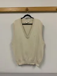 Byron Nelson Mens Eleven Straight Golf Troon Logo Beige Pullover Sweater Vest XL. 100% cotton medium weight tight knit...