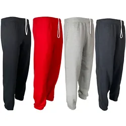 Relax and feel comfortable with pull on jogger sweatpants. Brushed fleece and fleece lining throughout. Small rubber...