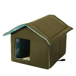 It is a great outdoor cat house weatherproof. A weatherproof must-have outdoor cat house! 【Foldable and Removable...