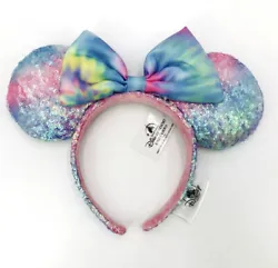 Disney Pastel Easter Minnie Mouse Tie Dye Ears BRAND NEW rare.