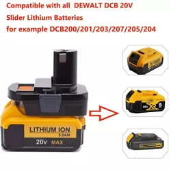 1. Cet adaptateur peut faire fonctionner la plupart des batteries au lithium de DEWALTfor et Milwaukee sur les outils...