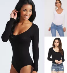 Great quality, super stretchy, long sleeves. Comfy cotton, fitted style. Snap closure at crotch. 4 way stretch. Thong...
