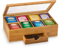 ORGANIC, STURDY & DURABLE - Bamboo tea box is made of high-quality & eco-friendly bamboo material. Bamboo products are...